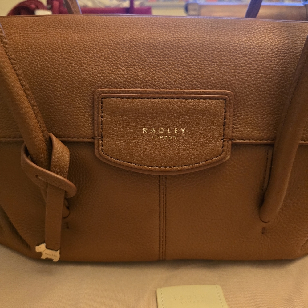 Radley London Brown Leather Shoulder Bag - Picture 3 of 13